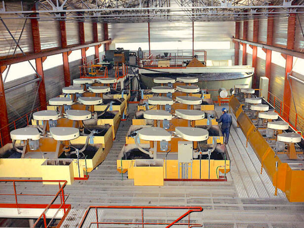 Vue générale de l’atelier de flottation
