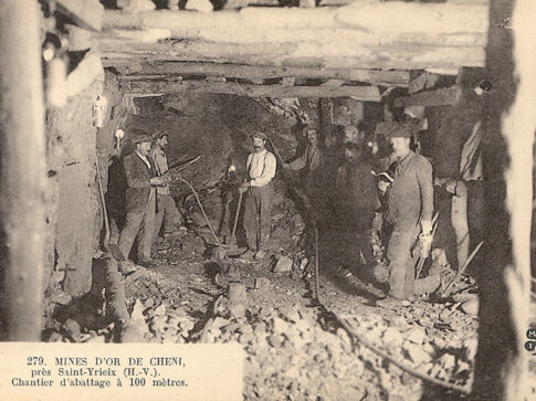 Mines de Chéni : chantier d’abattage