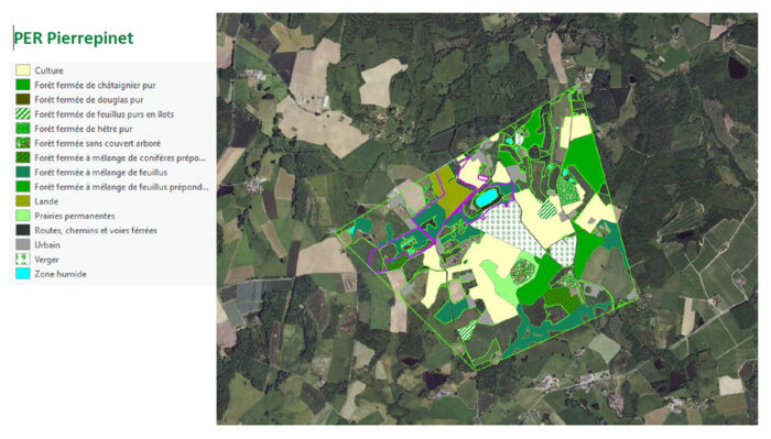 Cartographie en cours de l’habitat sur le PER Pierrepinet