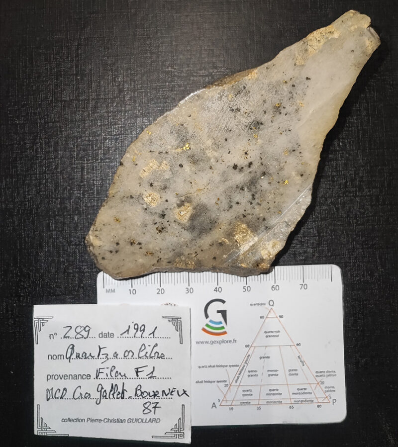 Échantillons de roche dans une lithothèque.