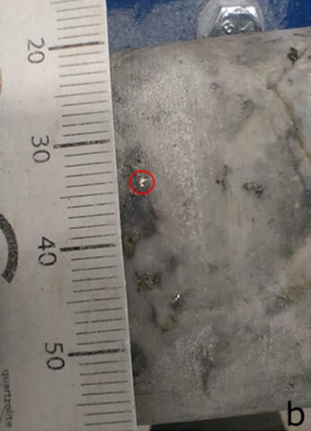 échantillons de carottes prélevés lors de la campagne de sondage de phase 1